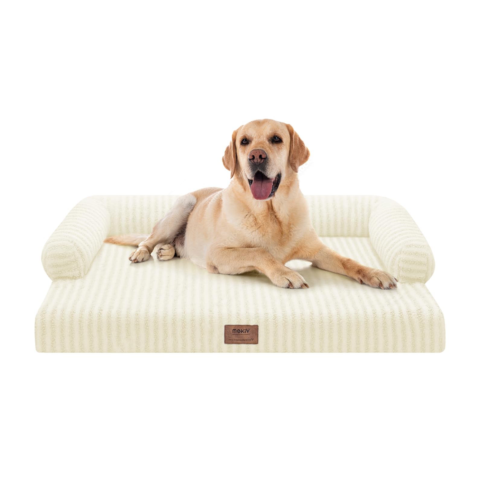 Large Dog Bed Waterproof Orthopedic Foam Dog Beds for Large Dogs Sofa Comfy Pet Bed with Washable Removable Cover & Non-Slip Bot