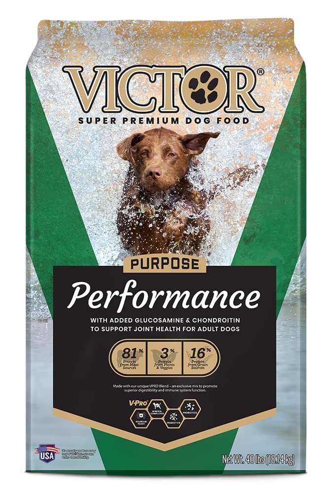 Victor Super Premium Dog Food - Performance Dry Dog Food - 26% Protein for Active Adult Dogs - Includes Glucosamine and Chondroi