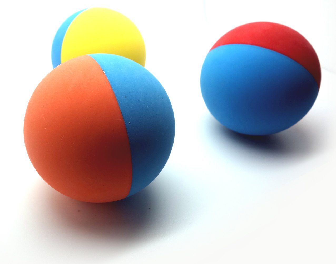 Snug Rubber Dog Balls - Virtually Indestructible - Tennis Ball Size (2.5 Inch) - 3 Pack for Small & Medium Dogs - Original