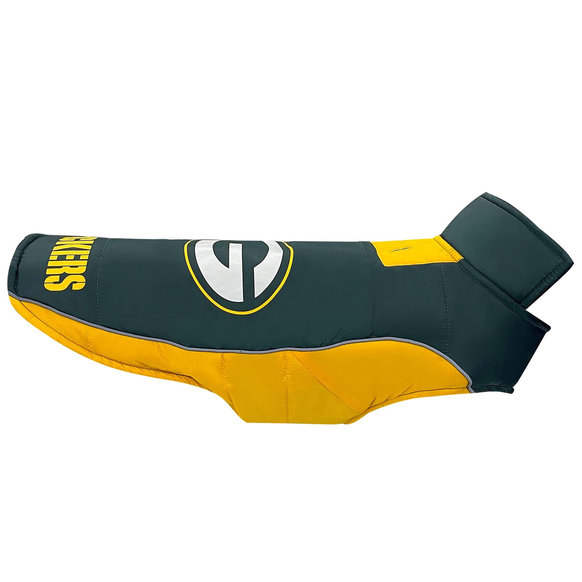 Nfl Green Bay Packers Puffer Vest For Dogs & Cats, Size Large. Warm, Cozy, And Waterproof Dog Coat, For Small And Large Dogs/Cat