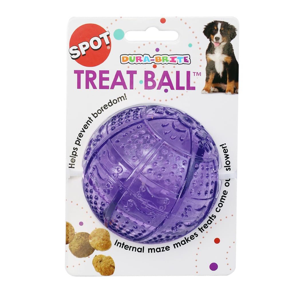 Ethical Pets Dura Brite Treat Ball Dog Toy,Medium Breeds
