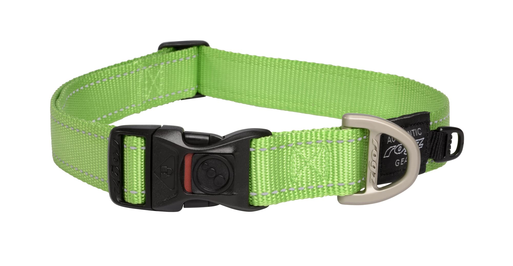 Reflective Dog Collar For Extra Large Dogs, Adjustable From 17-27 Inches, Green