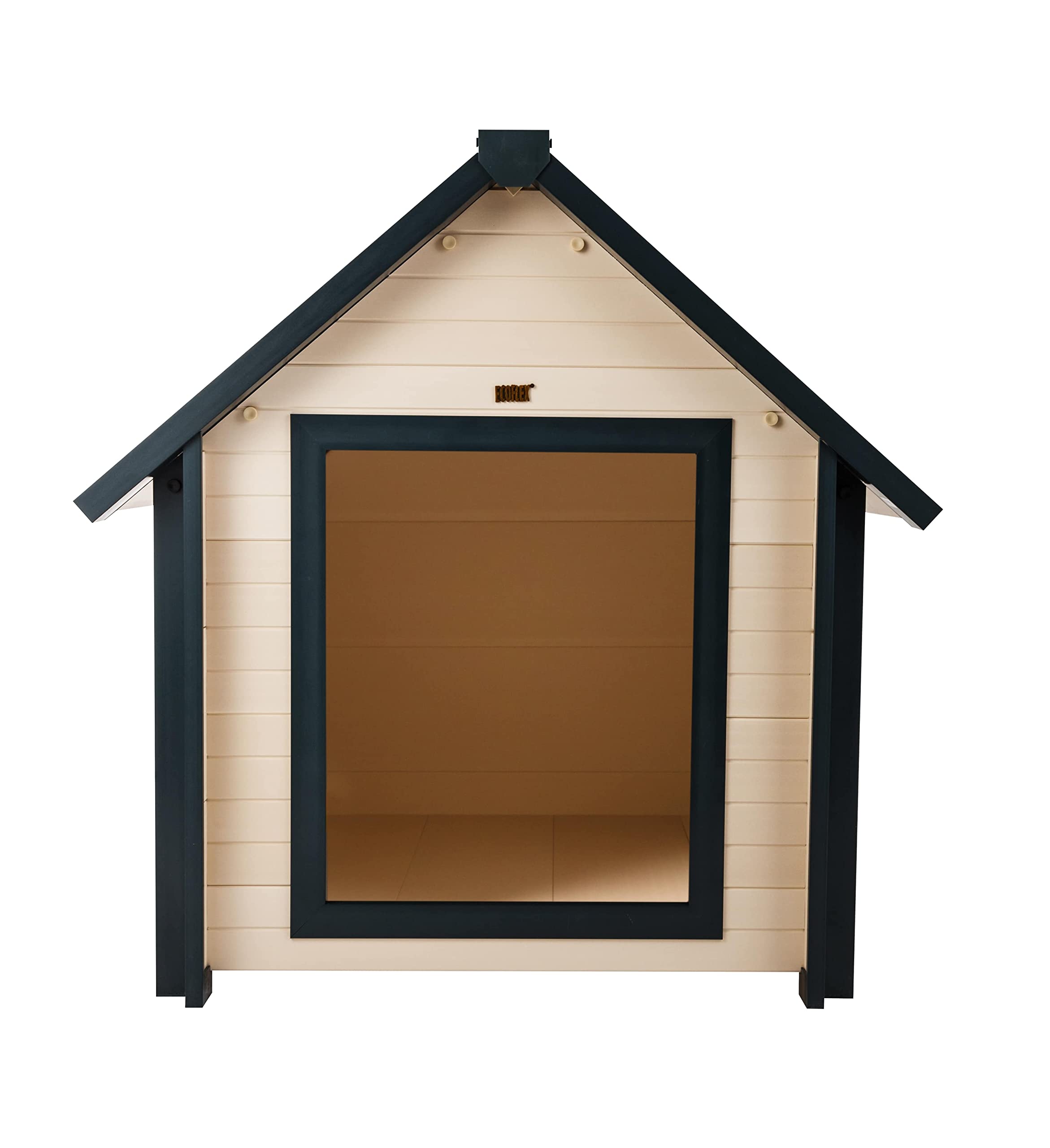New Age Pet ECOFLEX Bunk Style Dog House, X-Large, Weatherproof and Easy to Clean, Elevated Floor for Ventilation, Quick Assembl