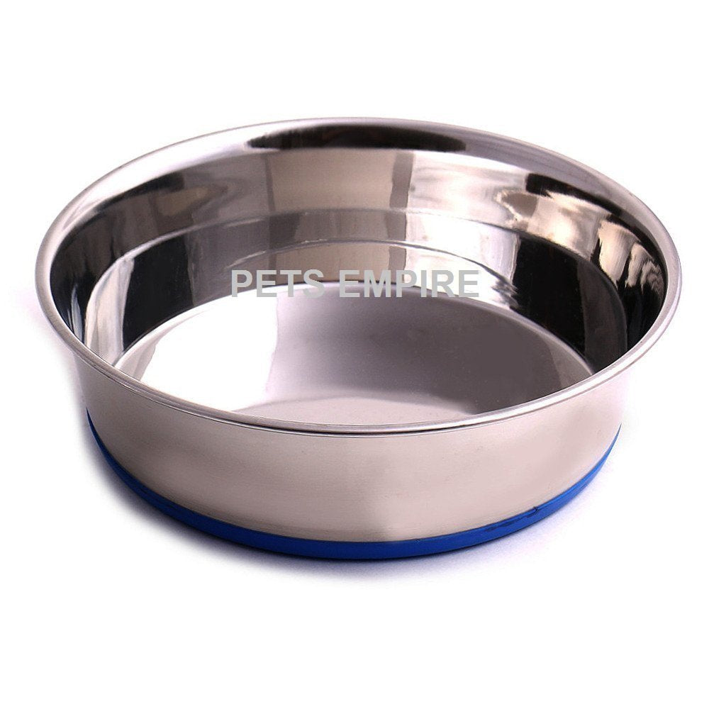 Pets Empire Heavyweight NonSkid Rubber Bottom Stainless Steel Dog Bowl (2800 Ml 9.5 Diameter)