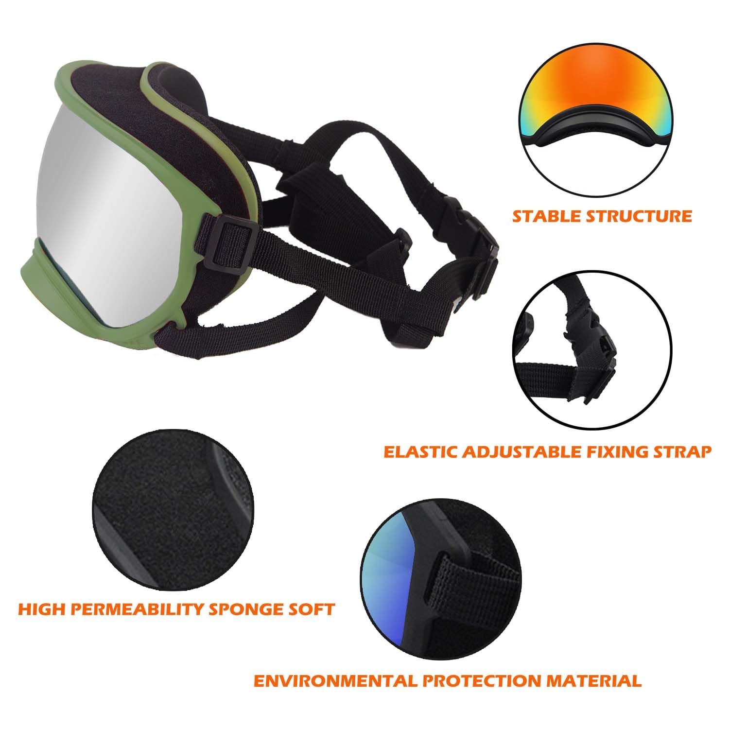 Nicerinc Pet Small Dog Sunglasses With Adjustable Strap Uv Protection, Winproof Dog Puppy Sunglasses, Suitable For Small Dog Pet