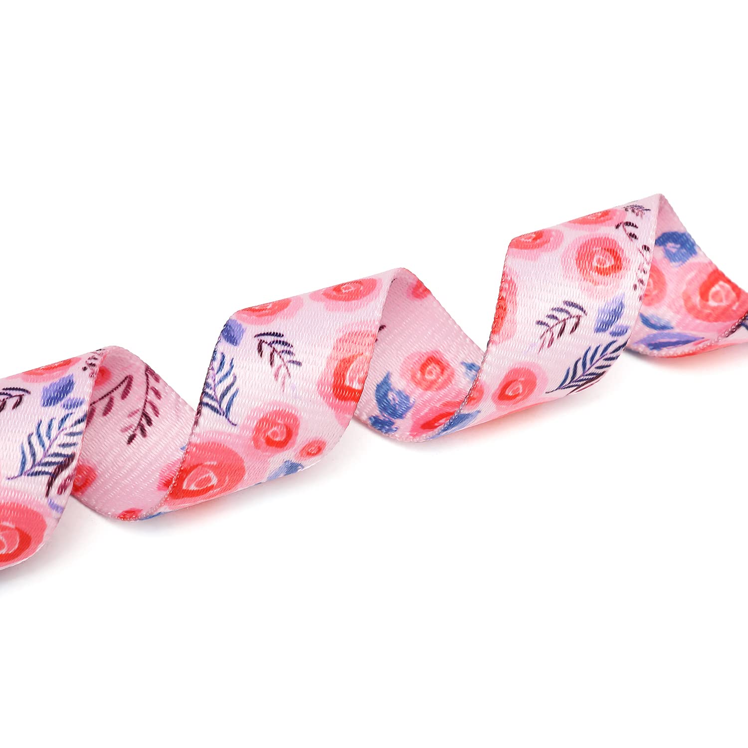 Mercano Adjustable Dog Collar - Special Design Patterns, Soft Nylon Comfortable Durable Pet Collar For Small Medium Large Dogs (M, Rose)