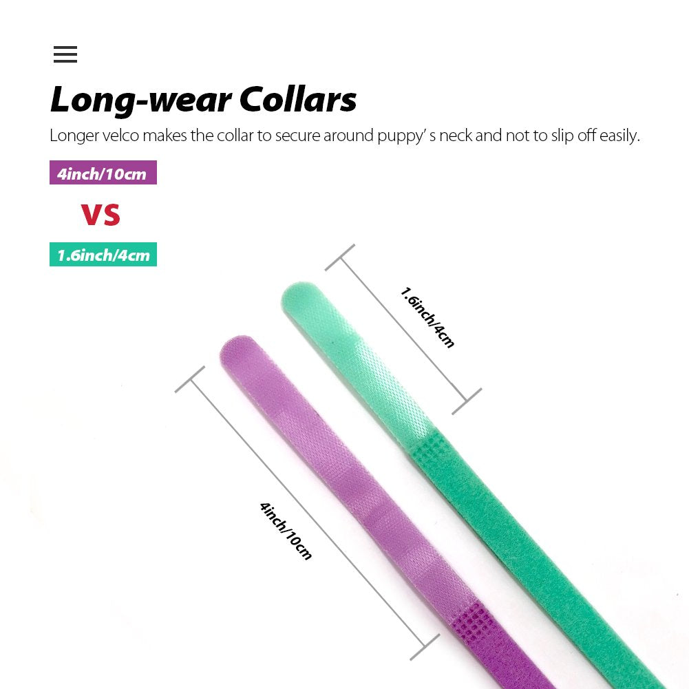 Puppy Whelping Collars, Uiuix 15 Colors Puppy Id Collars, Double-Sided Soft Adjustable Id Bands For Newborn Pet Dog Cat (15 Pcs)