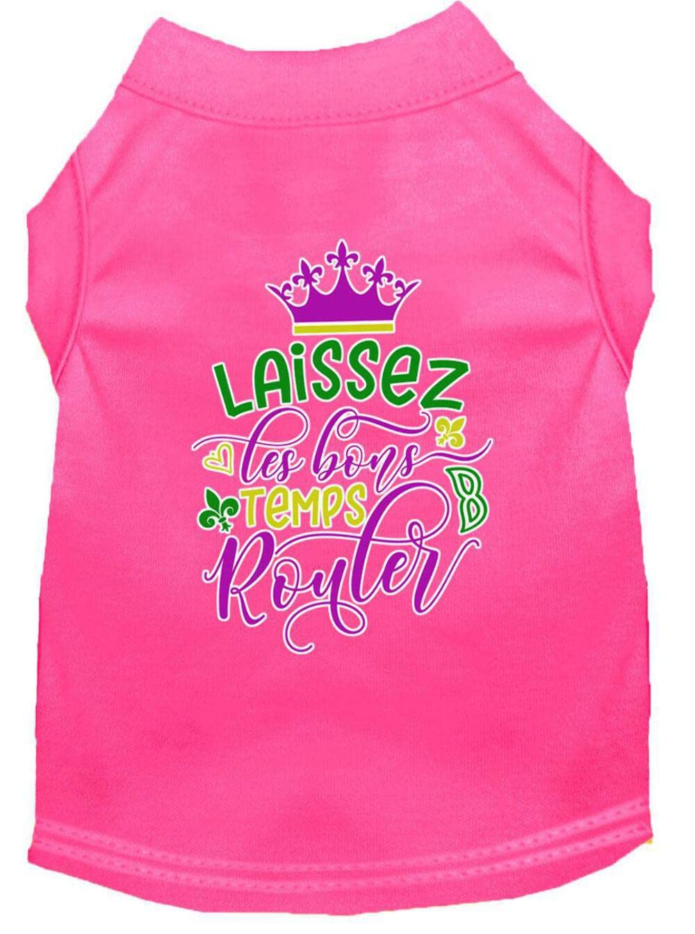 Mirage Pet Product Laissez Les Bons Temps Rouler Screen Print Mardi Gras Dog Shirt Red XXXL