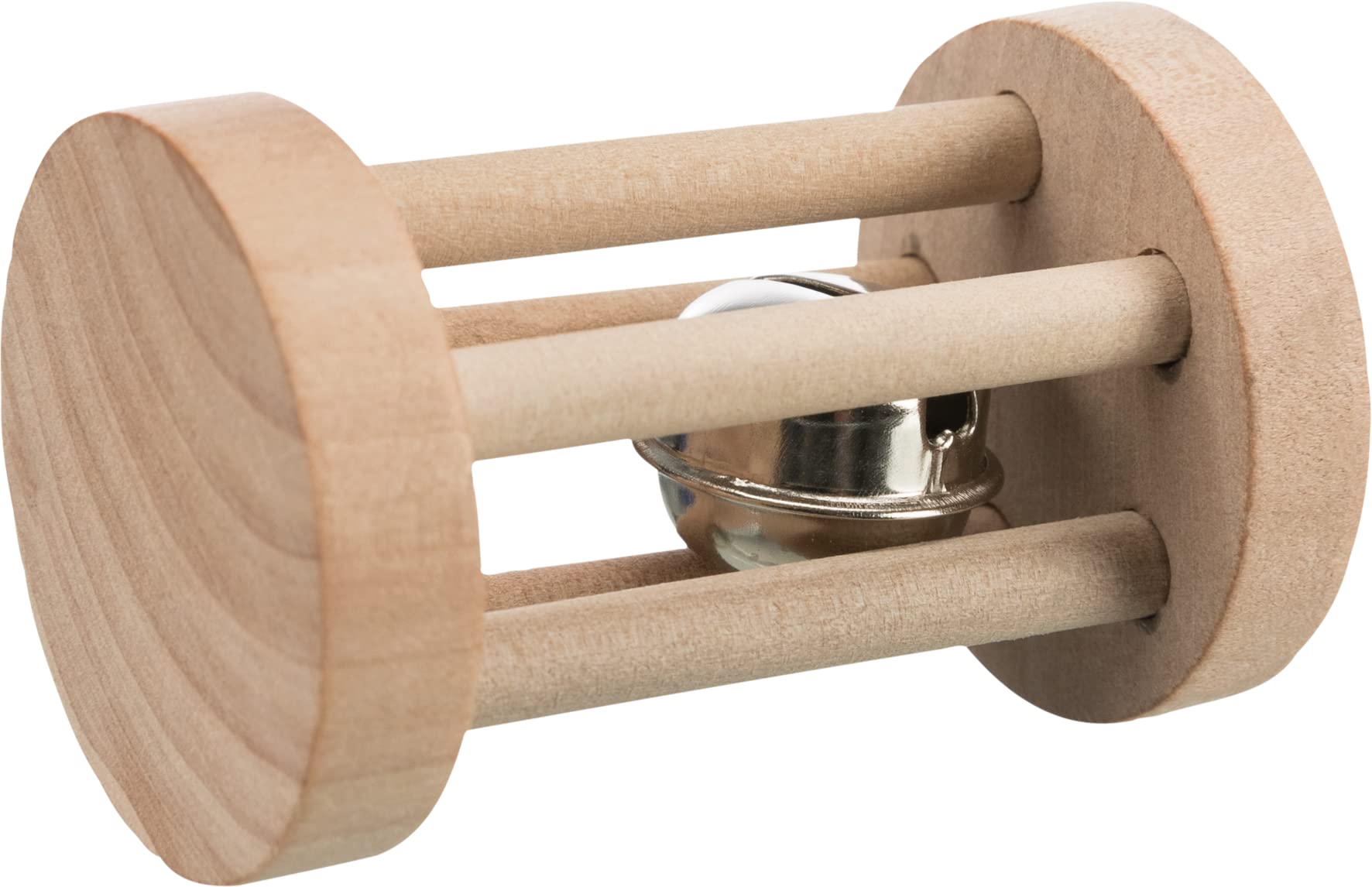 Trixie Wooden Play Roll Toy With Bell For Cats | Made Of Natural Wood Engages Cat In Self Play | Keeps Your Cat Entertained And 