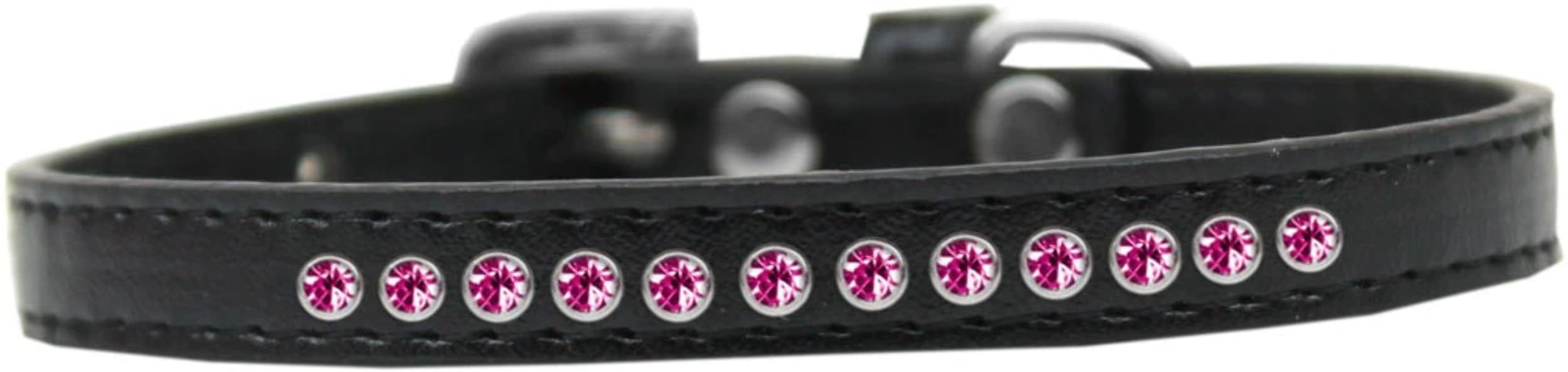 Dog, Puppy & Pet Fashion Collar, Bright Pink Crystal Rimsets Lavender 8