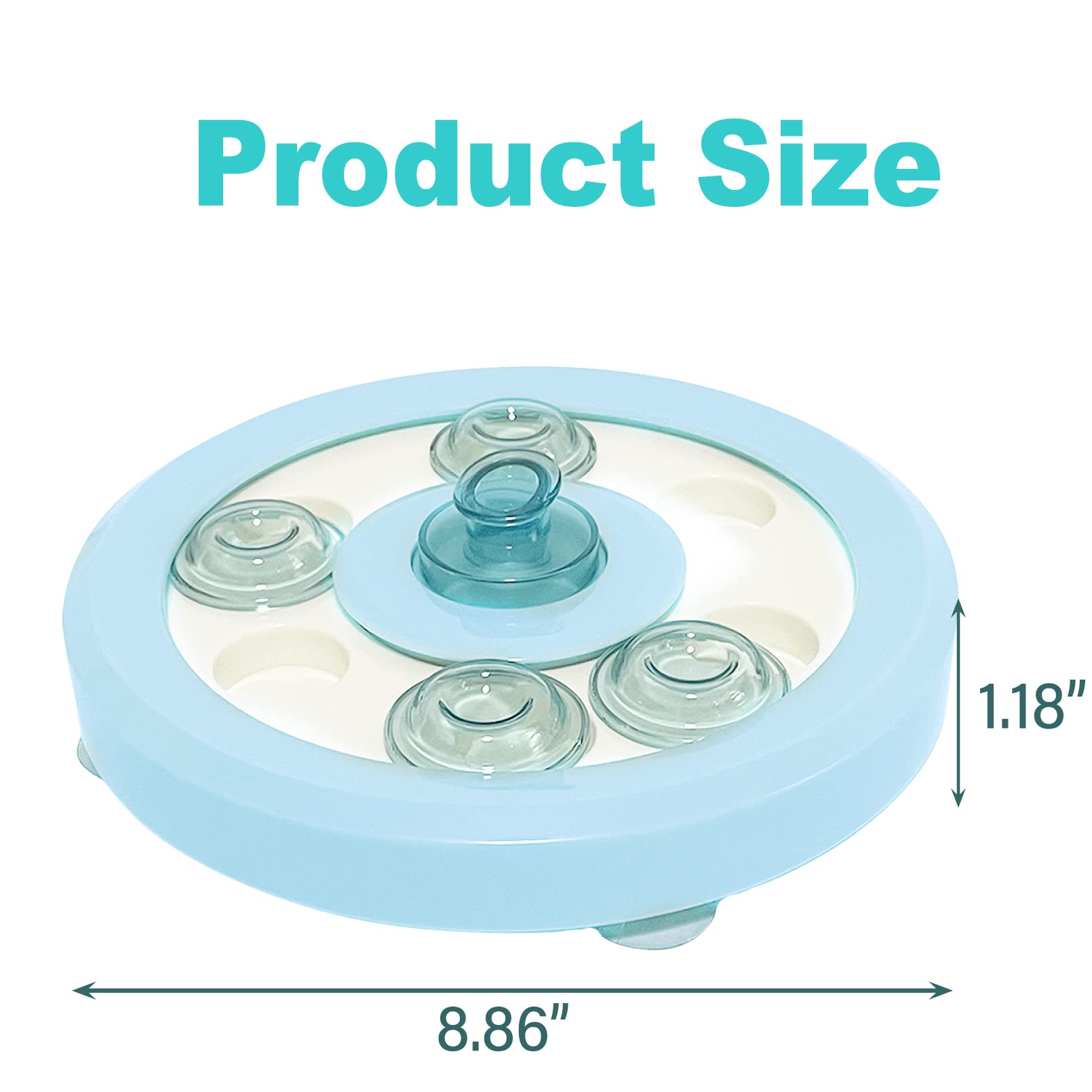 kathson Rabbit Foraging Toy - Interactive Puzzle Slow Feeder, Plastic, Blue, Ideal for Bunnies, Ferrets, Dogs, and Cats
