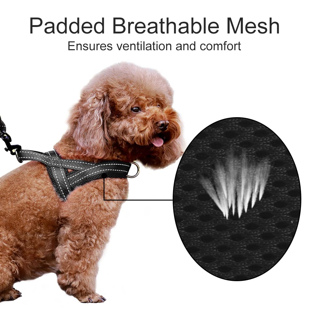 Plutus Pet No Pull Dog Harness With Breathable Mesh Padded, Adjustable Reflective Escape Proof Dog Harness, Quick Fit Dog Vest H