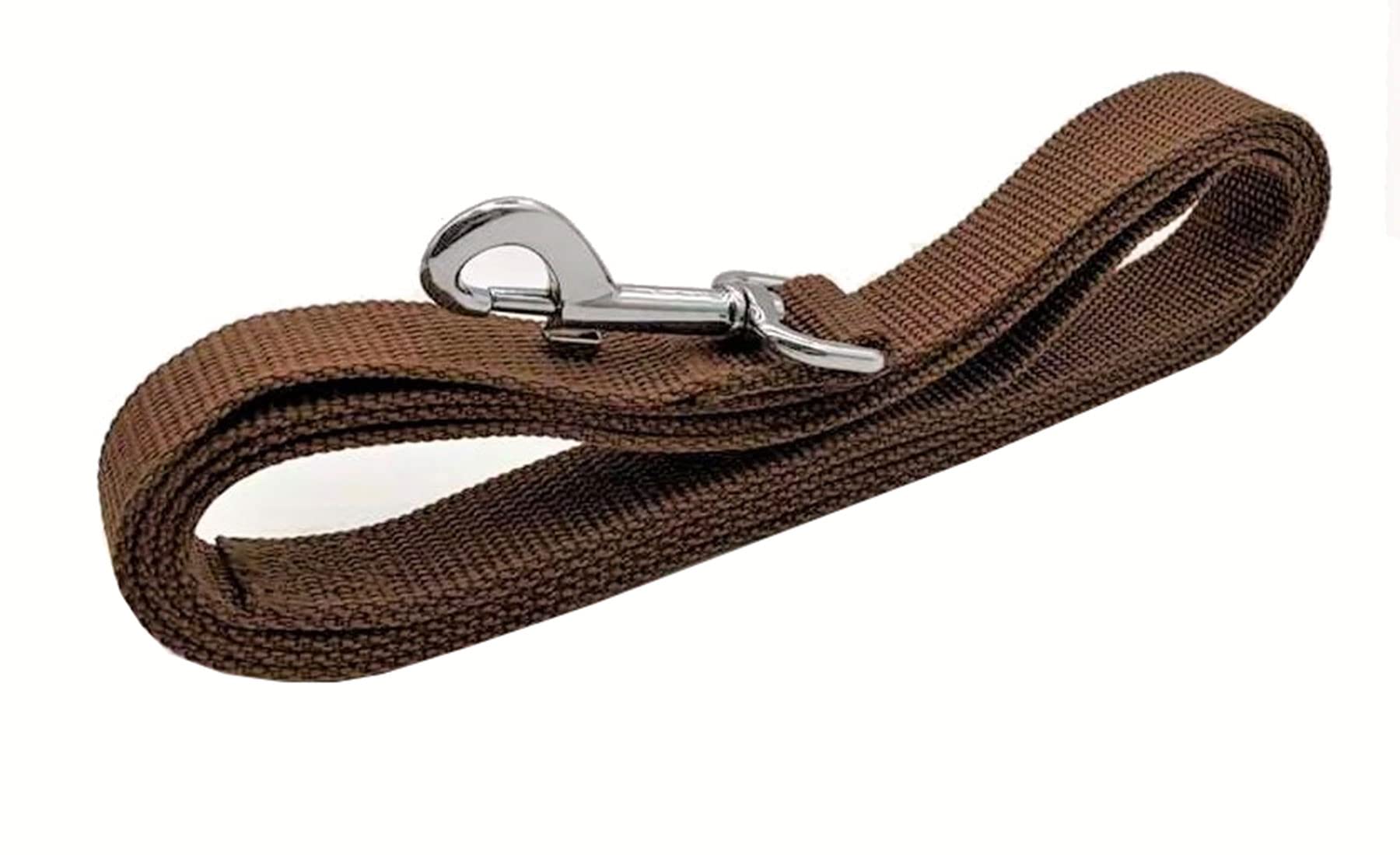 Taian 4Ft/5Ft/6Ft Strong Dog Leash, Nylon Dog Leashes For Small Medium Large Dogs (1 In X 6 Ft, Brown)