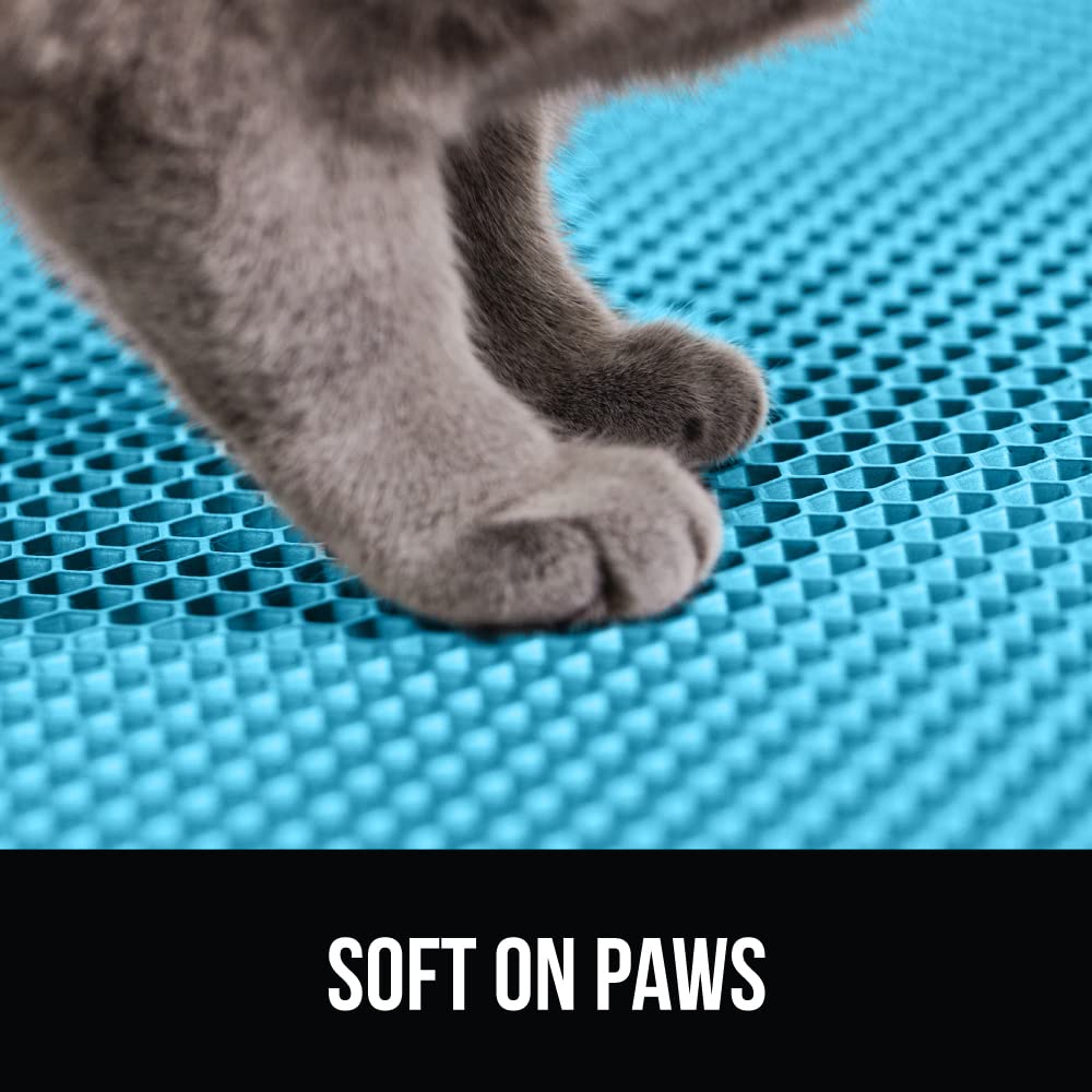 Gorilla Grip Honeycomb Cat Litter Mat, Two Layer Trapping Waste Mats, Soft On Paws, Indoor Box Supplies And Essentials, Feeding
