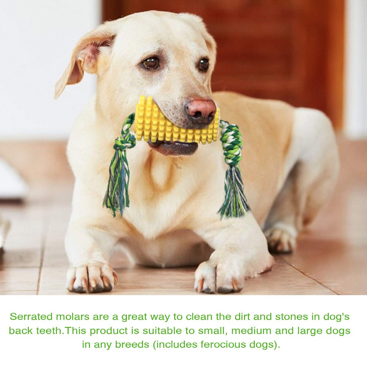Dog Chew Toys, Puppy Toothbrush Clean Teeth Interactive Corn Toys, Dog Toys Aggressive Chewers Medium Large Breed