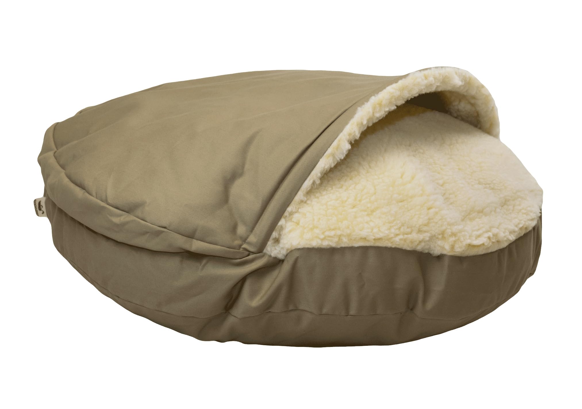 Snoozer Classic Poly-Cotton Cozy Cave Pet Bed, Extra Large, Khaki