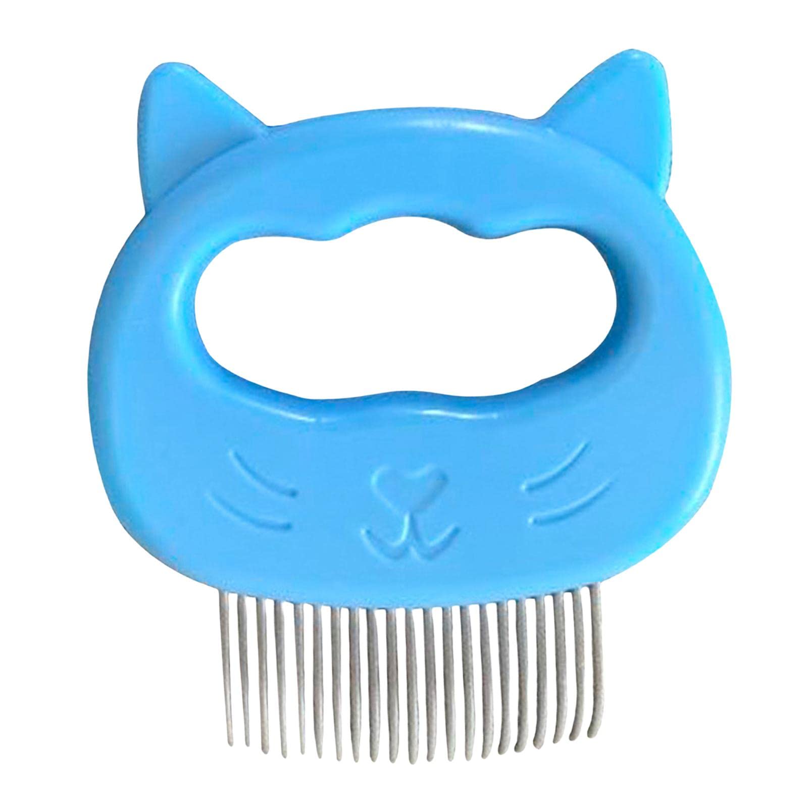 Ujeavette Pets Massage Comb Cleaning Brush Tool Cats Medium Dogs Deshedding Brush Blue