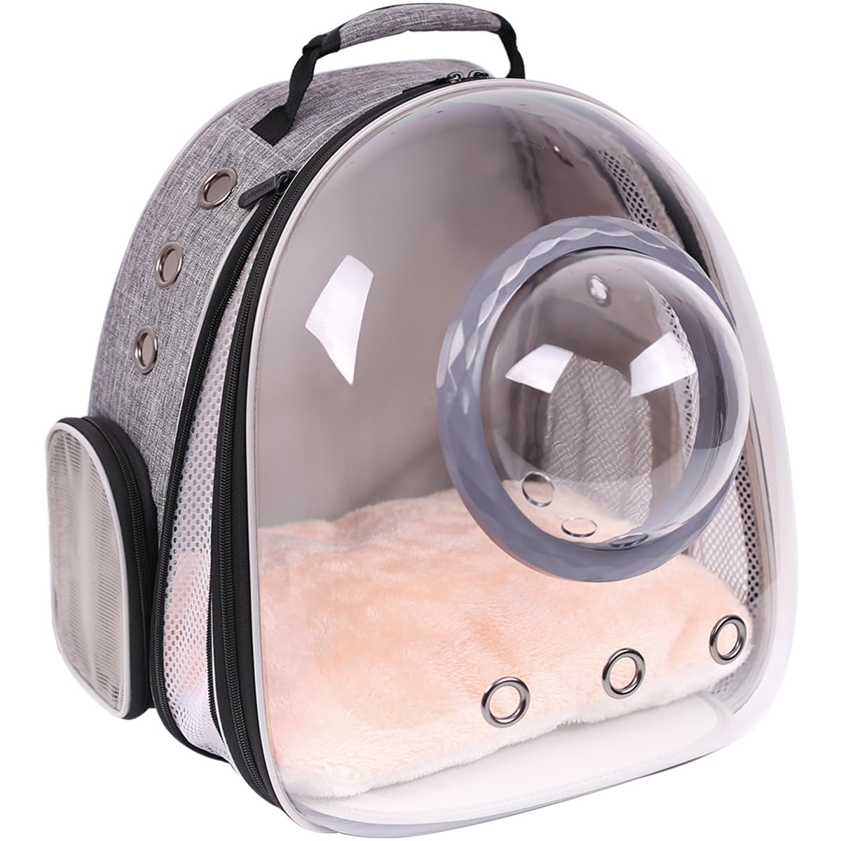 Front Extension Cat Backpack Carrier, Pet Travel Backpack for Kitten and Small Dogs, Clear Bubble Window Space Capsule Astronaut