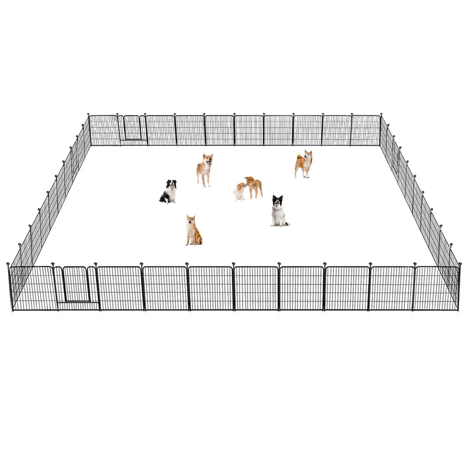 Jhsomdr Dog Playpen 32 Inch 40 Panels Indoor Outdoor Dog Pen For Medium/Small Dogs Heavy Duty Metal Dog Fence Outdoor For Yard, 