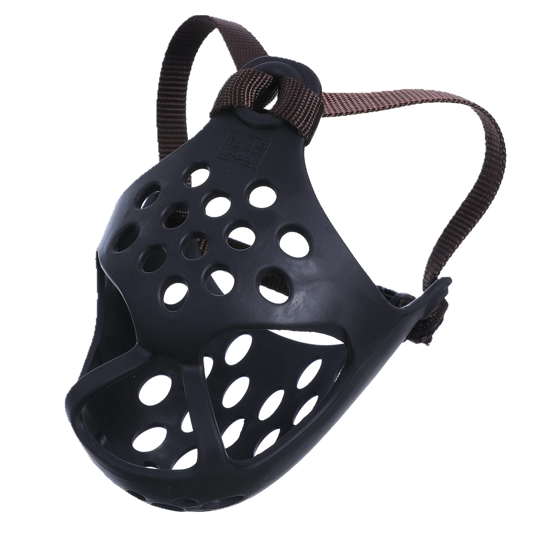 Jyhy Short Snout Dog Muzzles,Soft Silicone Adjustable Breathable Bulldog Muzzle For Biting Chewing Barking Training,Ideal For Flat-Faced Dogs (Large/15-17' (Pack Of 1), Black)