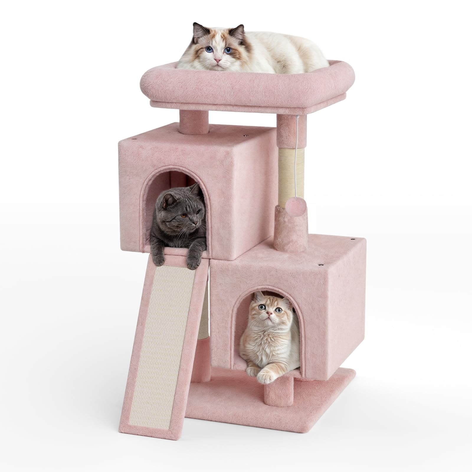 Magshion 34 Cat Tree Tower for Indoor Cats, Multi-Level Cat Condo with Extra Large Perch, Scratching Post and Sisal Ramp, Climbi