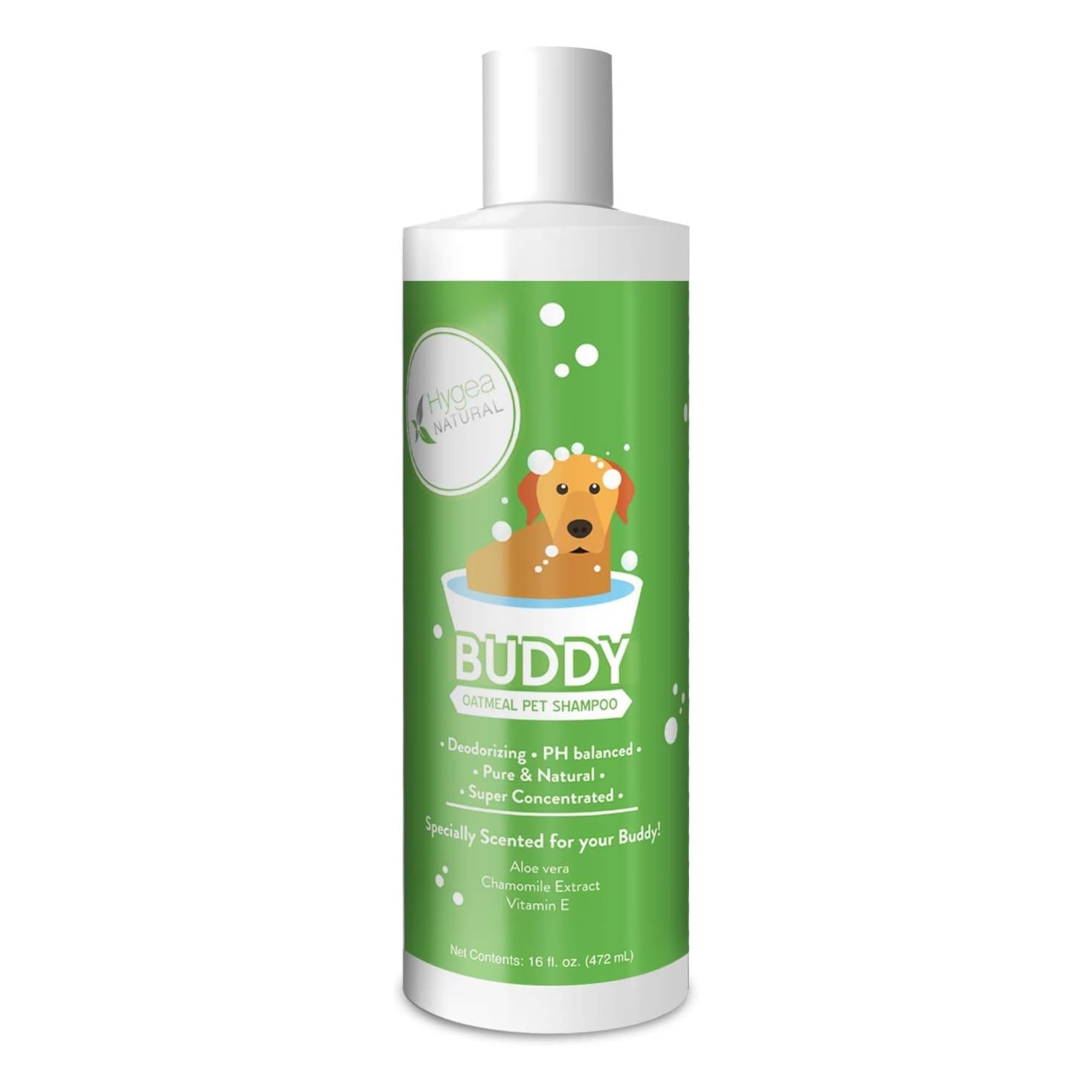 Hygea Natural Buddy Dog Shampoo  Nourishing Pet Shampoo For Dogs  Oatmeal Formula With Aloe And Vitamin E  Natural Ingredient