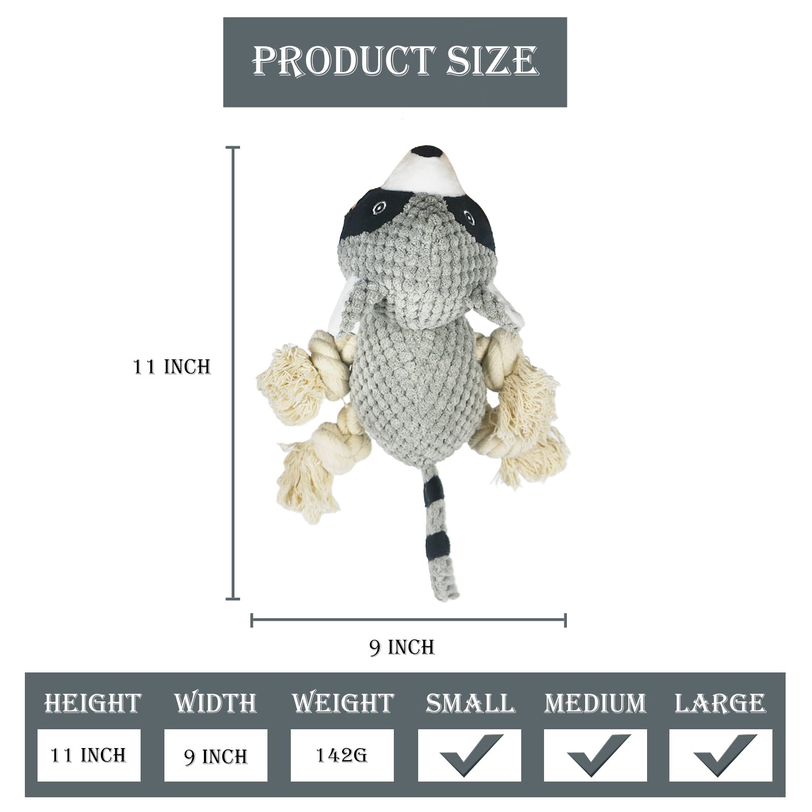 Baalsyeatkl Squeaky Chew Plush Stuffed Dog Toys - Otter