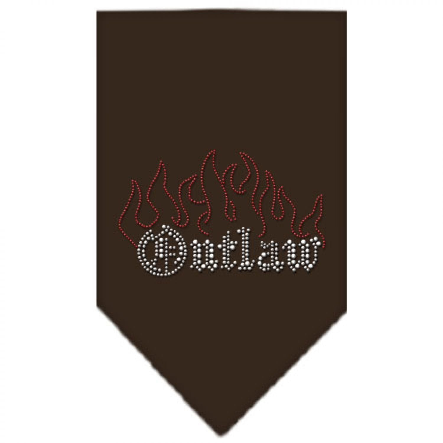 Pet and Dog Bandana Rhinestone, Outlaw Cocoa Large