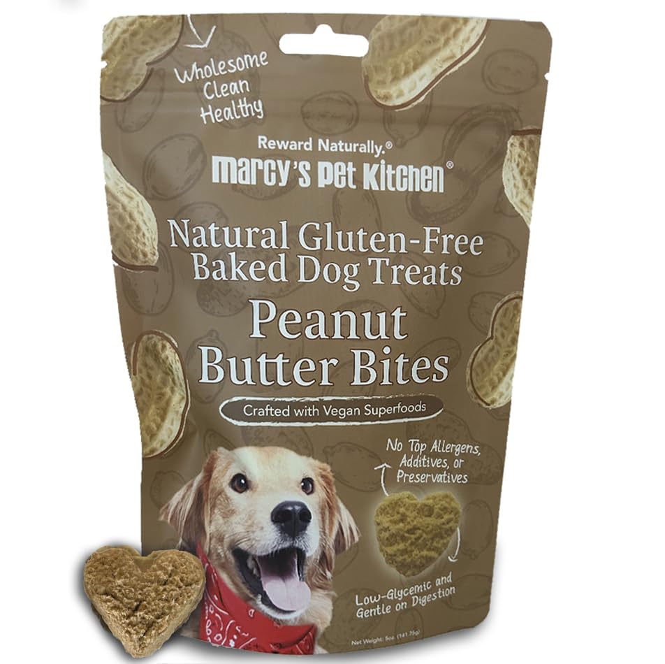 Marcys Pet KitchenDiabetic All Natural, Crunchy, Peanut Butter Dog Treats  Vet Approved No PreservativesVegan, Gluten Free