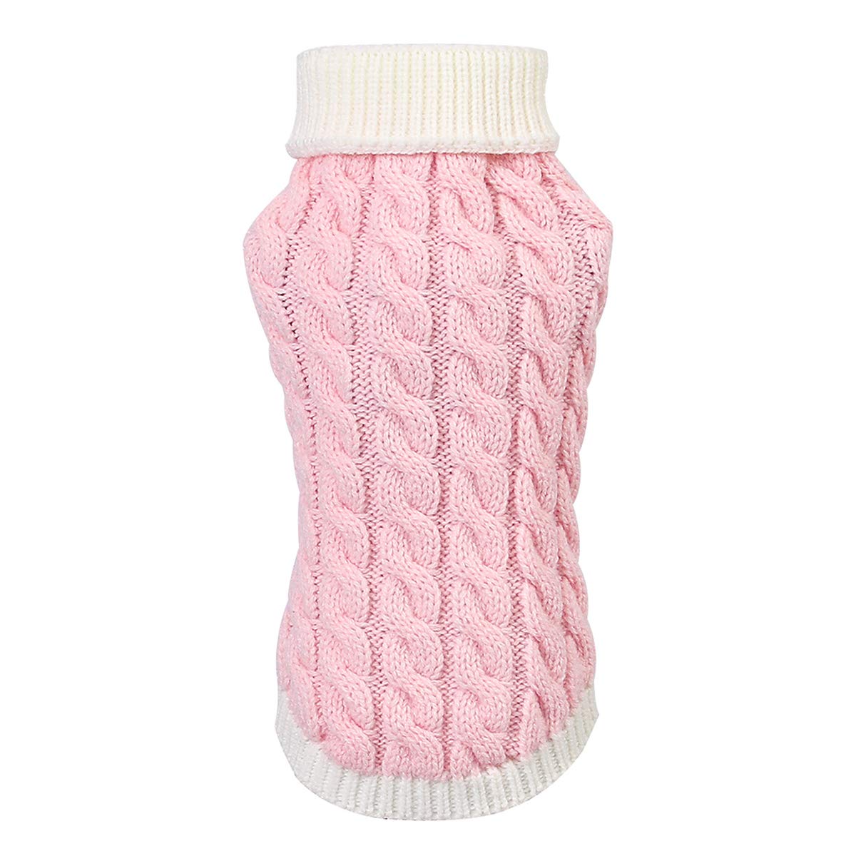 Zjyufy Dog Sweaters For Small Dogs, Dog Knitted Sweaters For Pug, Winter Warm Clothes Turtleneck Pullover Sweaters For Boy Girl 
