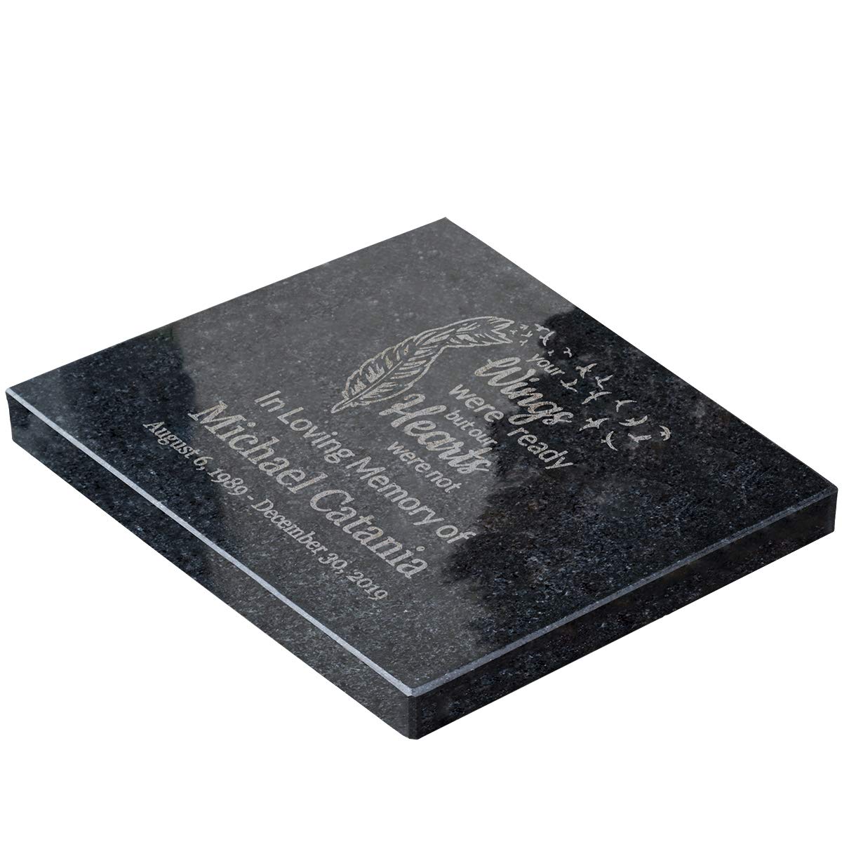 Plaquemaker Personalized Granite Memorial Stone With Custom Name And Dates Great Sympathy Gift Garden Memorial Or Tribute To A L