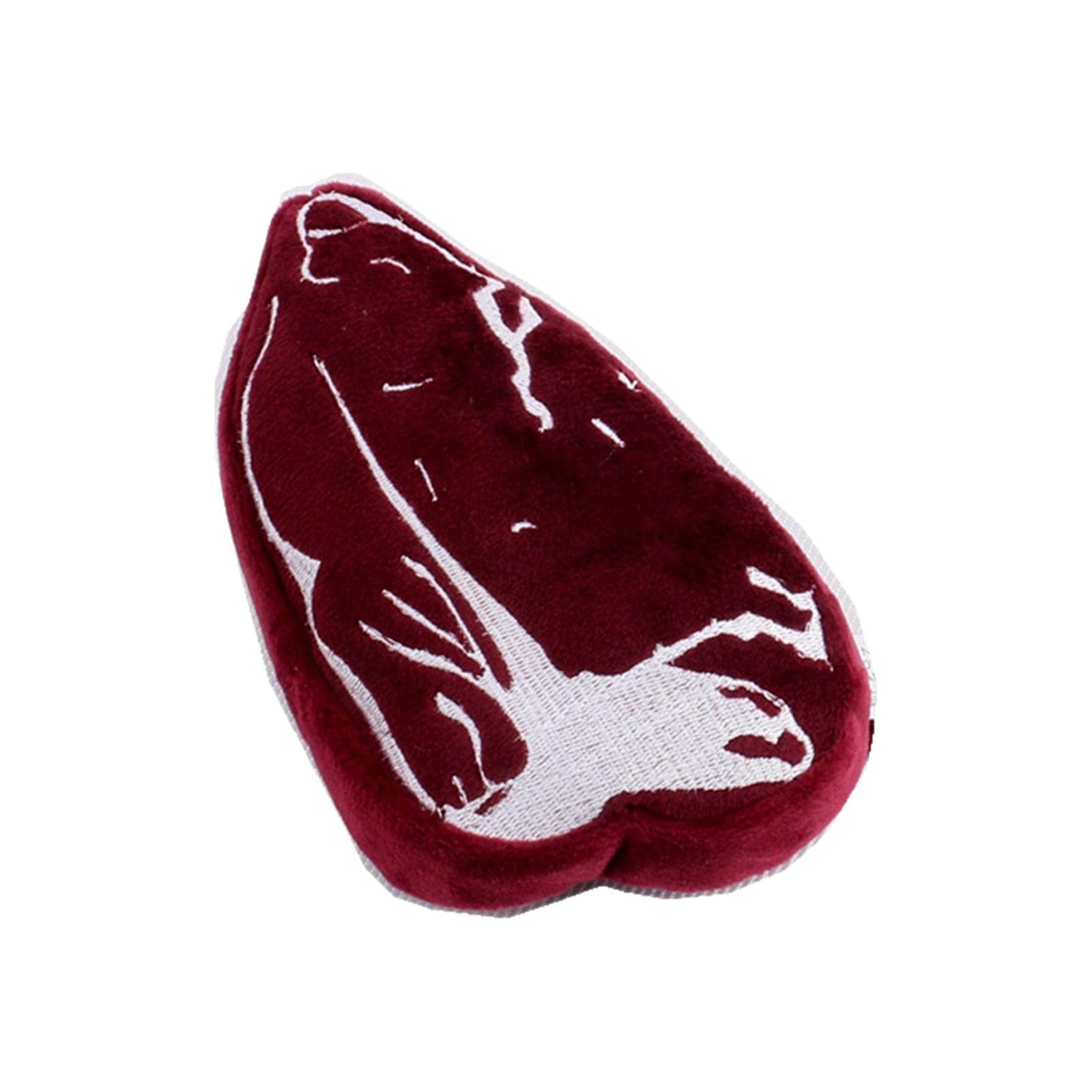 bnf Dog Squeak Food Shaped Chew Toy Durable Doll for Medium Large Dogs Steak 17x9x5cm