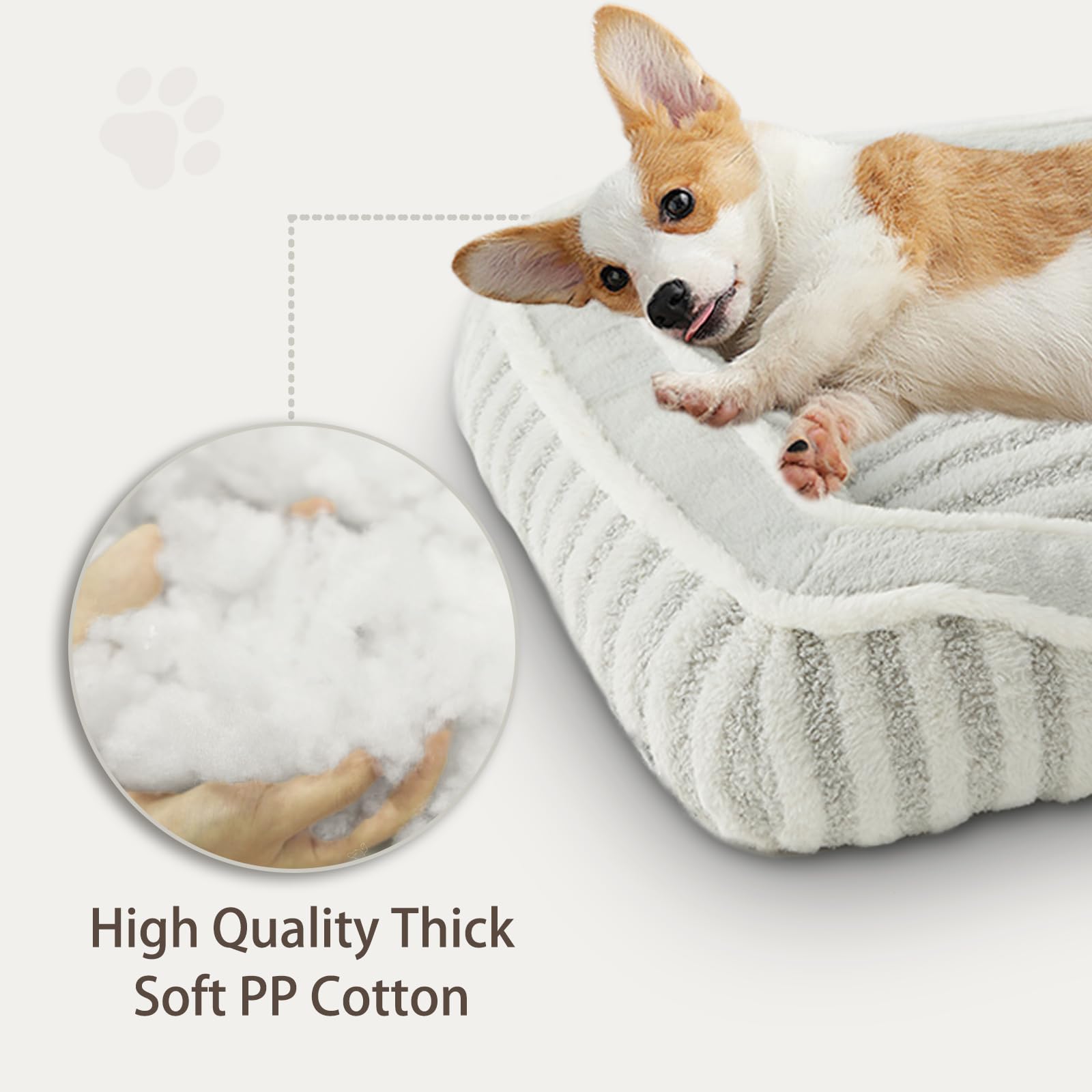 Debang Home Dog Bed For Extra Small Dogs Breeds,Cat Bed,Puppy Kennel Bed With Pillow,Washable Deluxe Plush Dog Crate Beds,Comfy