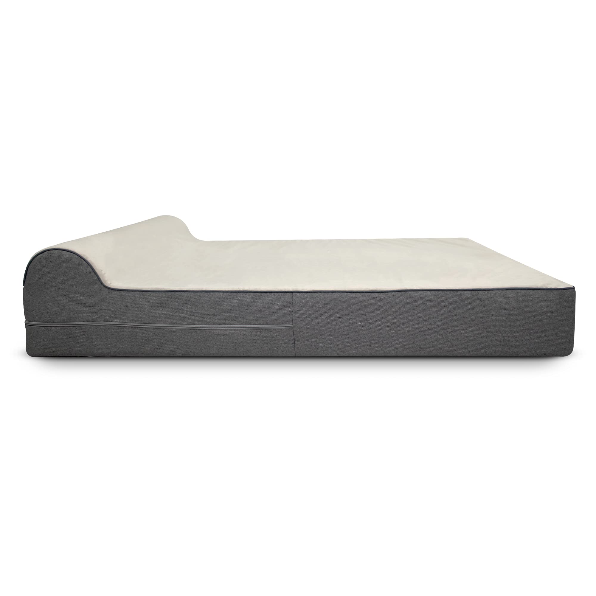 Kopeks Dog Bed Chew Proof Replacement Cover Memory Foam Beds - Extra Large (Jumbo Size) - Deluxe Grey