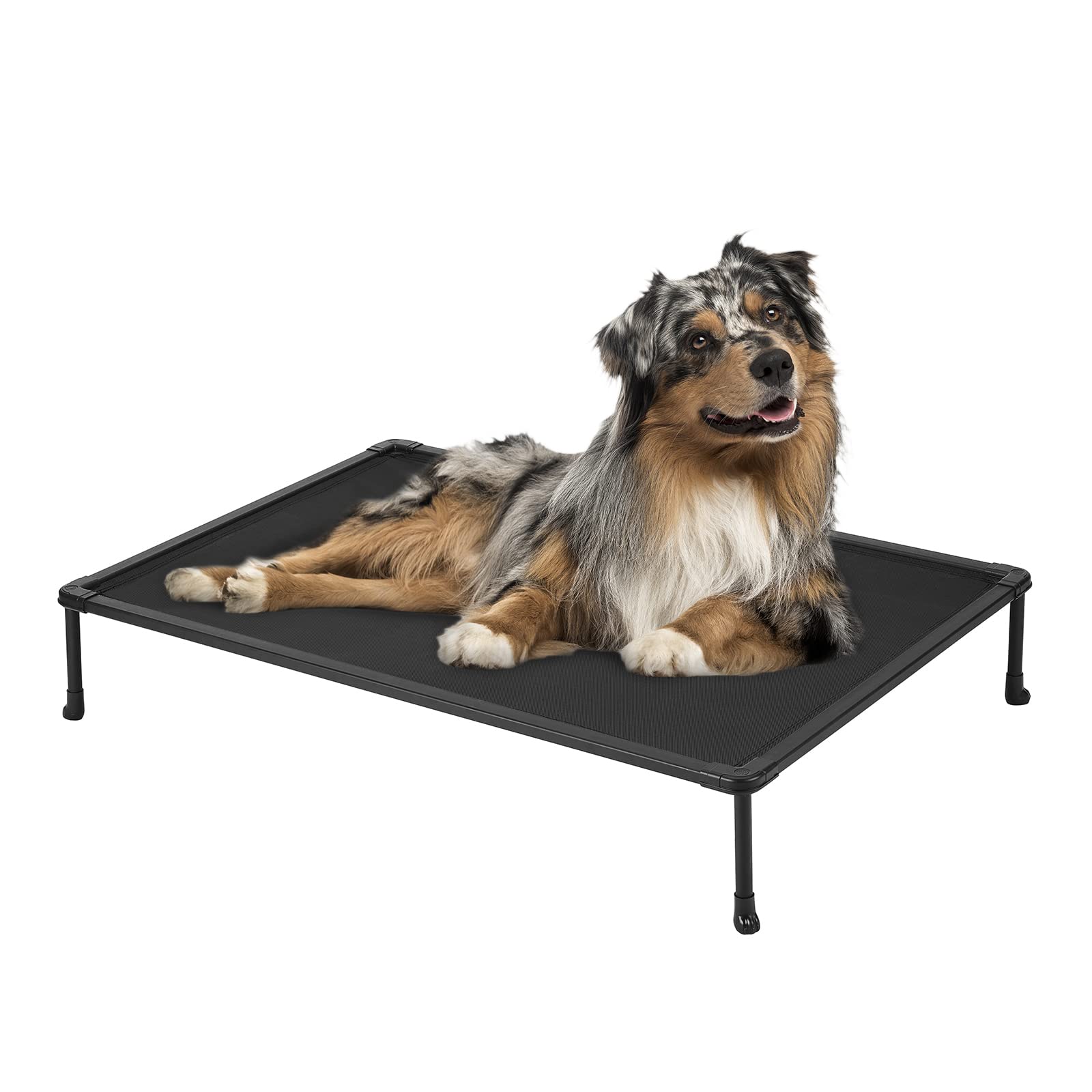 Veehoo Chewproof Elevated Dog Bed - Cooling Raised Pet Cot, Breathable Mesh, Washable & Non-Slip For Medium Dogs, Indoor/Outdoor