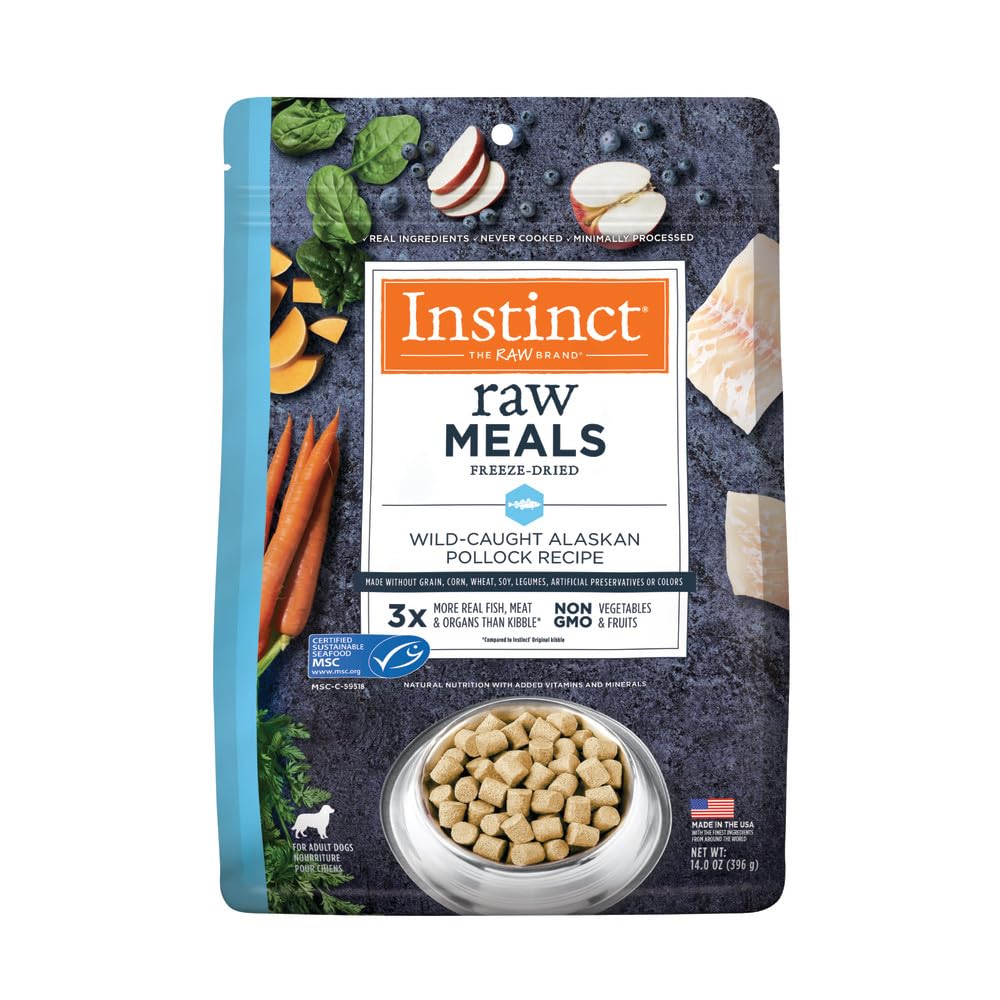 Instinct Raw Meals Freeze-Dried Pollock Dog Food, 14 oz. Bag