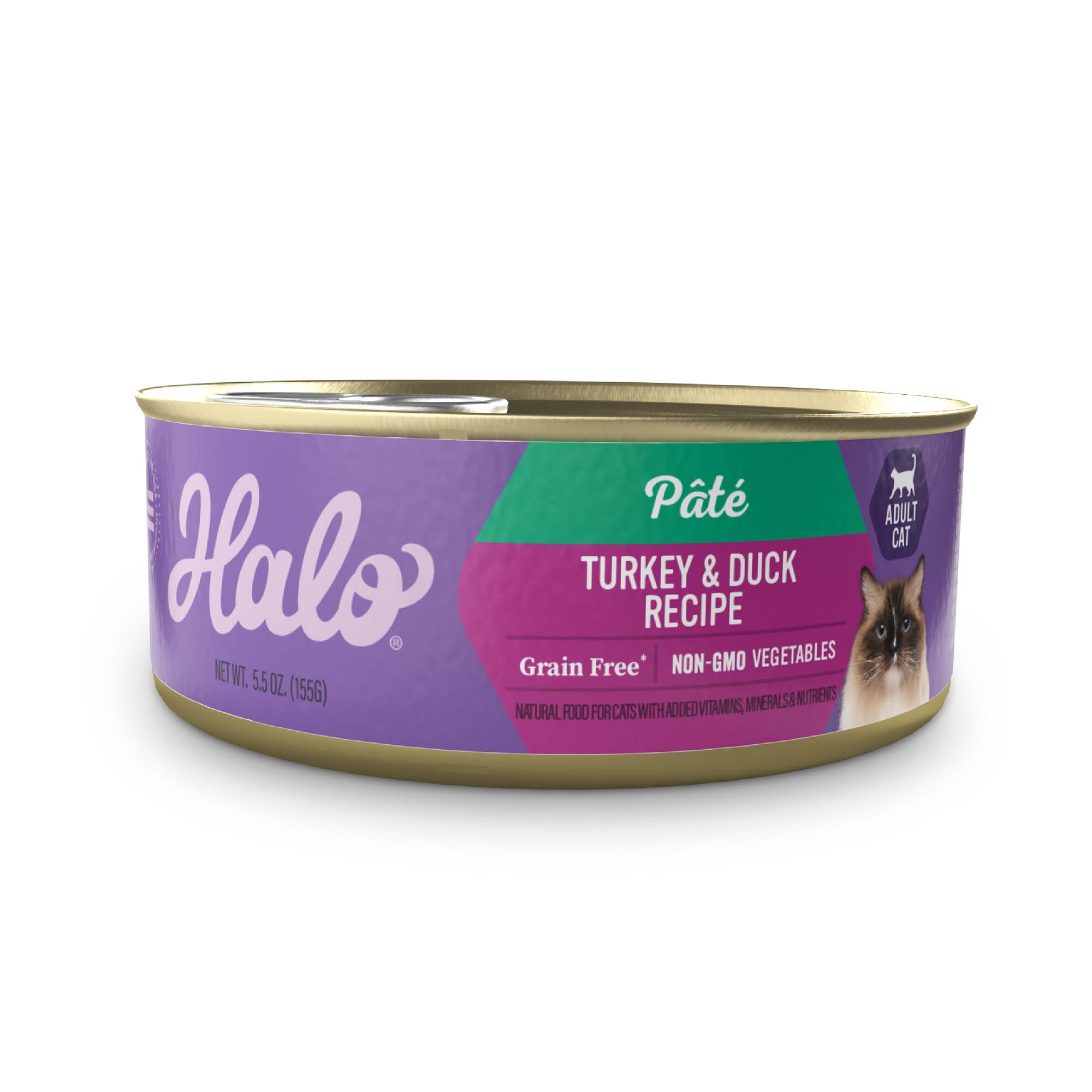 Halo Spots Pate Grain Free Turkey and Duck Food, 8.25 lb./5.5 oz.