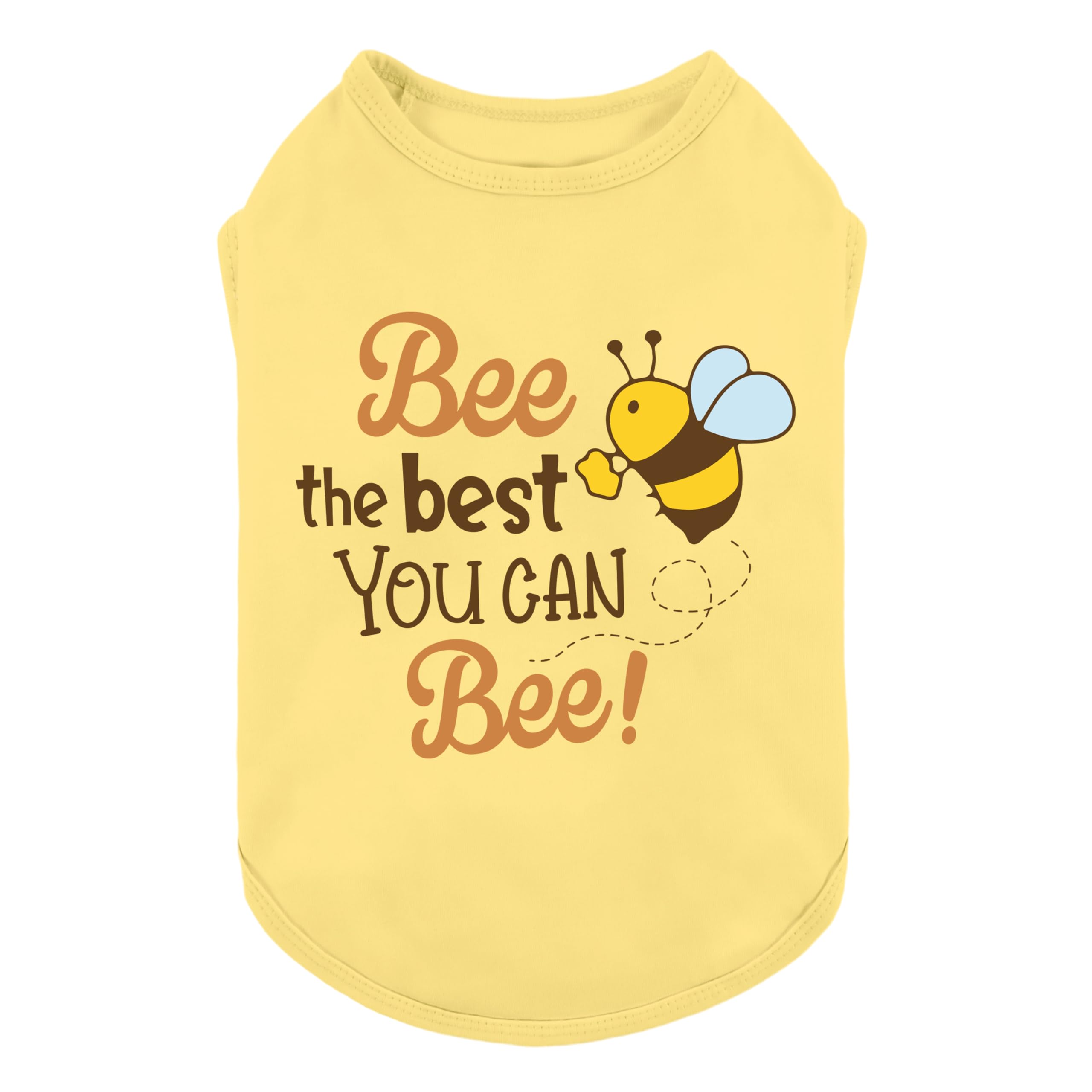 Fitwarm Bee The Best You Can Dog Shirt, Summer Clothes For Small Dogs Boy Girl, Funny Pet Outfit, Yellow, Brown, Blue, Small