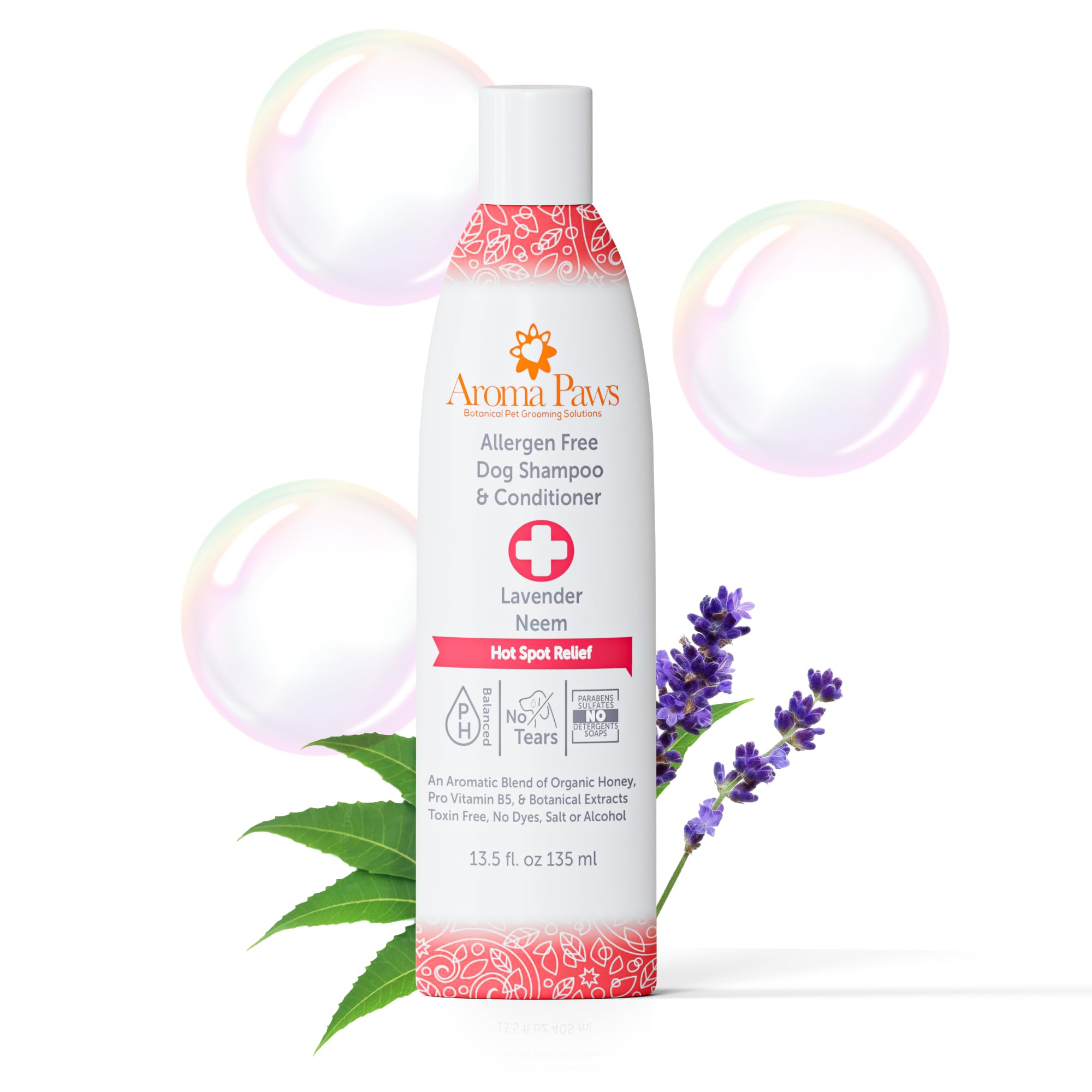 Aroma Paws Dog Shampoo And Conditioner - Tearless Shampoo For Cleansing, Grooming, And Conditioning - Hot Spot Treatment Shampoo