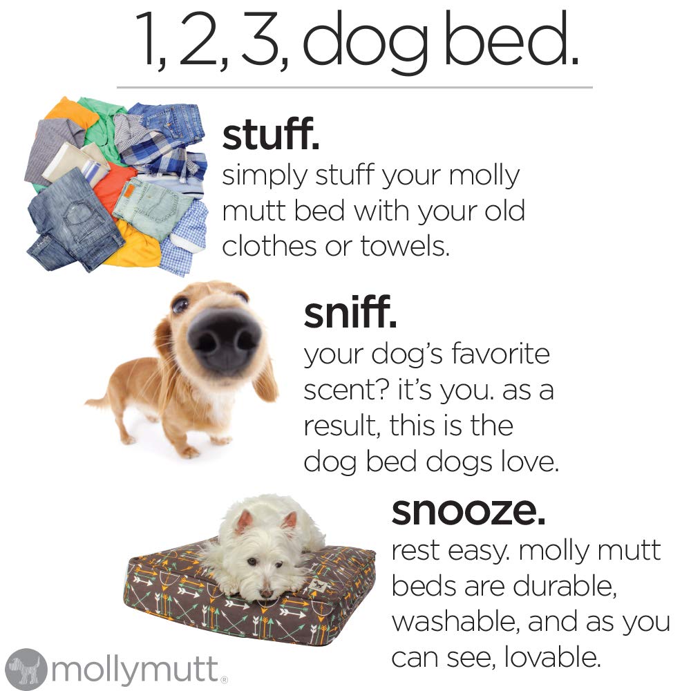 Molly Mutt Your Hand In Mine Dog Bed Duvet Cover, Small - 100% Cotton, Durable, Washable, Model:Dd03A 22'X27'X5'