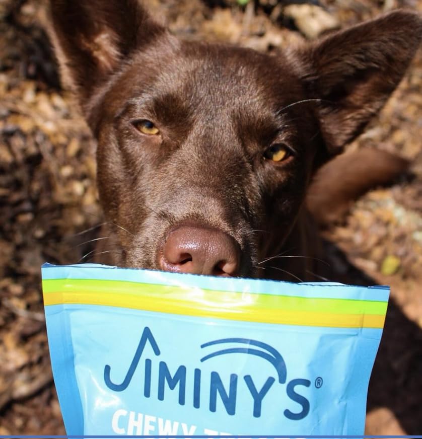 Jiminys Chewy Training Treats for Dogs, Low Calorie, Hypoallergenic Insect Protein, Made in USA, 6oz, Peanut Butter & Cranberry