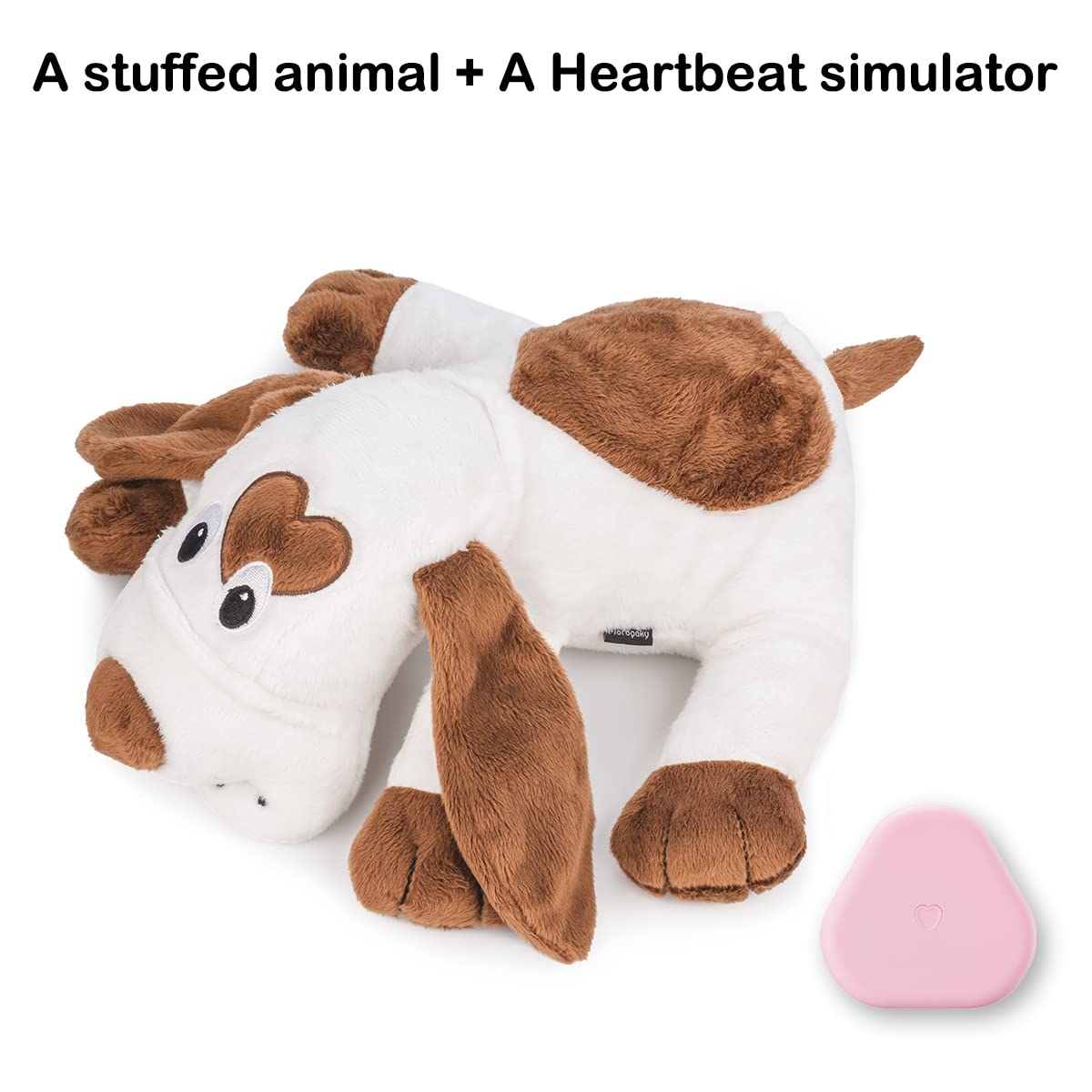 Moropaky Puppy Toy Heartbeat Toy For Anxiety Relief, Behavioral Training Aid Toy For Dog Calming Sleeping Soother Cuddle Snuggle Your Pet