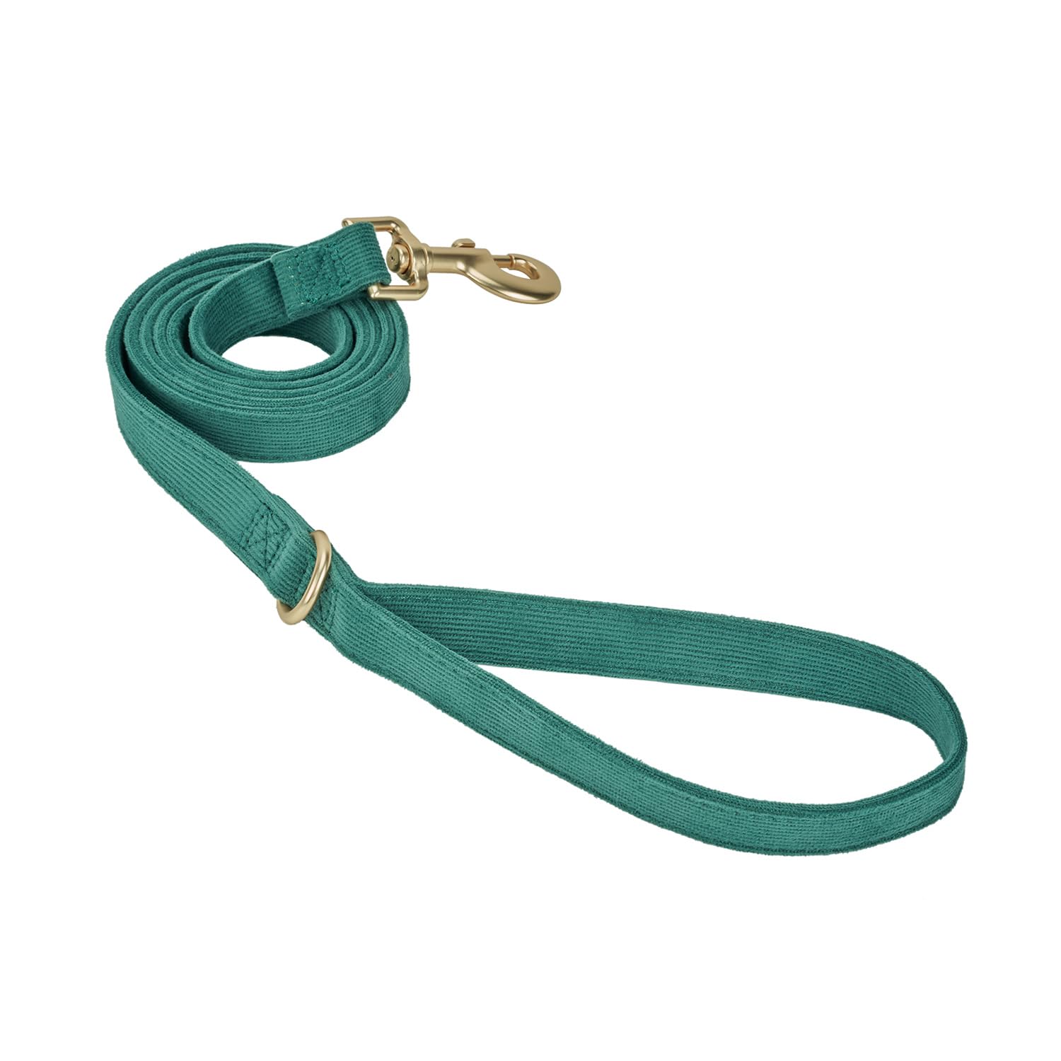 Petiry Soft Corduroy Fibric Dog Leash, 5 Feet Length Lead With Heavy Duty Rotating Hook, For Small Medium Dogs.(S,Green)