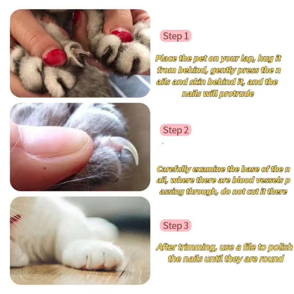 Vesslam Cat Nail Clipper&Dog Nail Clipper, Sharp Blade, With Safety Guard- Avoid Over Cutting Pet Nail Clippers, Professional Pe