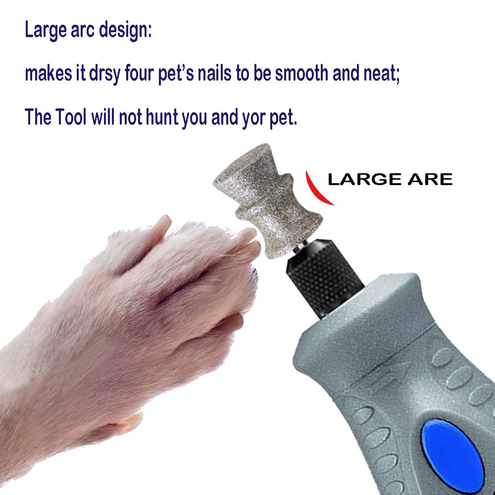 Kitguard Diamond Dremel Dog Nail Grinder Bits For Rotary Tool,1/8'' Dremel Dog Nail Grinder Replacement Wheel, Dog Nail Grinder