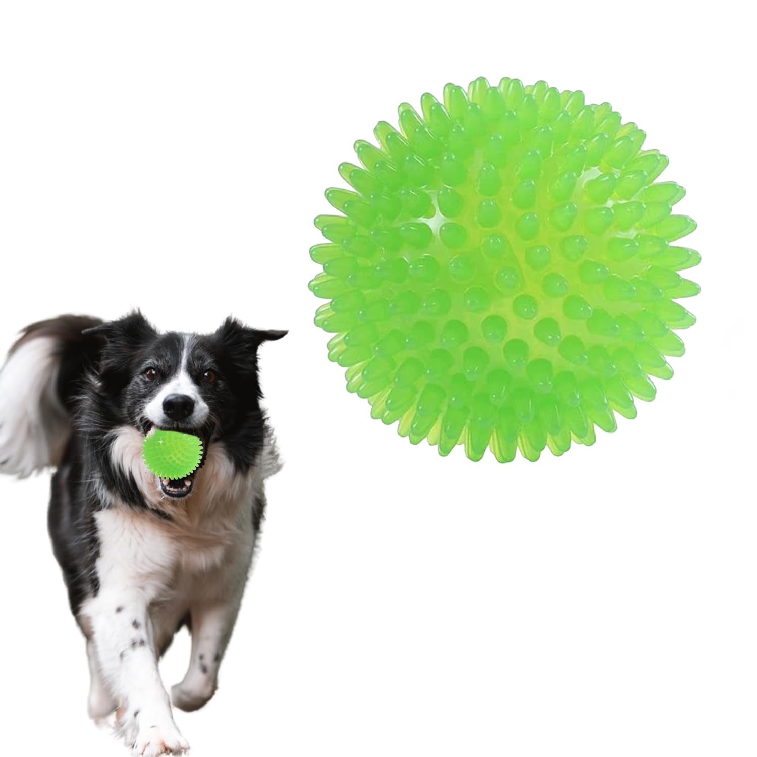PETBABAS Dog Toy Super Durable TPR Rubber, Ultra Light, Strong & Bouncy|Chew Toy for Dogs and Pets|Durable Natural Rubber Spiked