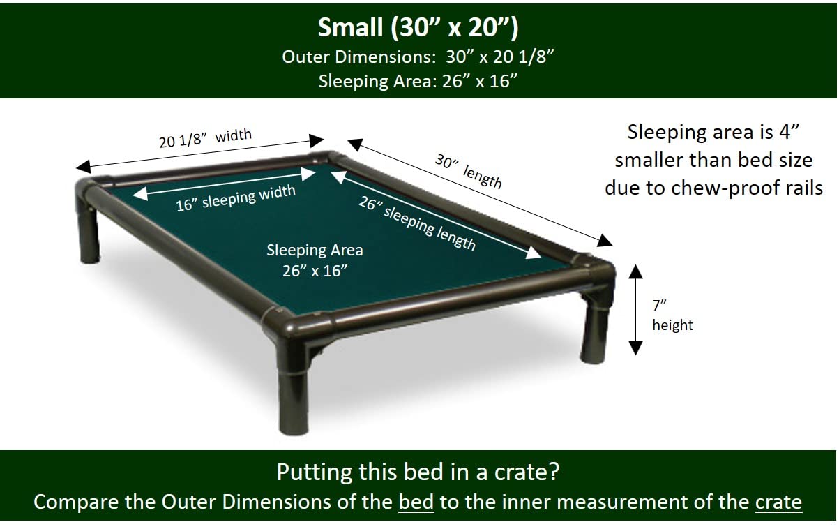 Kuranda Chewproof Dog Bed - Walnut Pvc - 30' X 20' - Ballistic Nylon - Forest