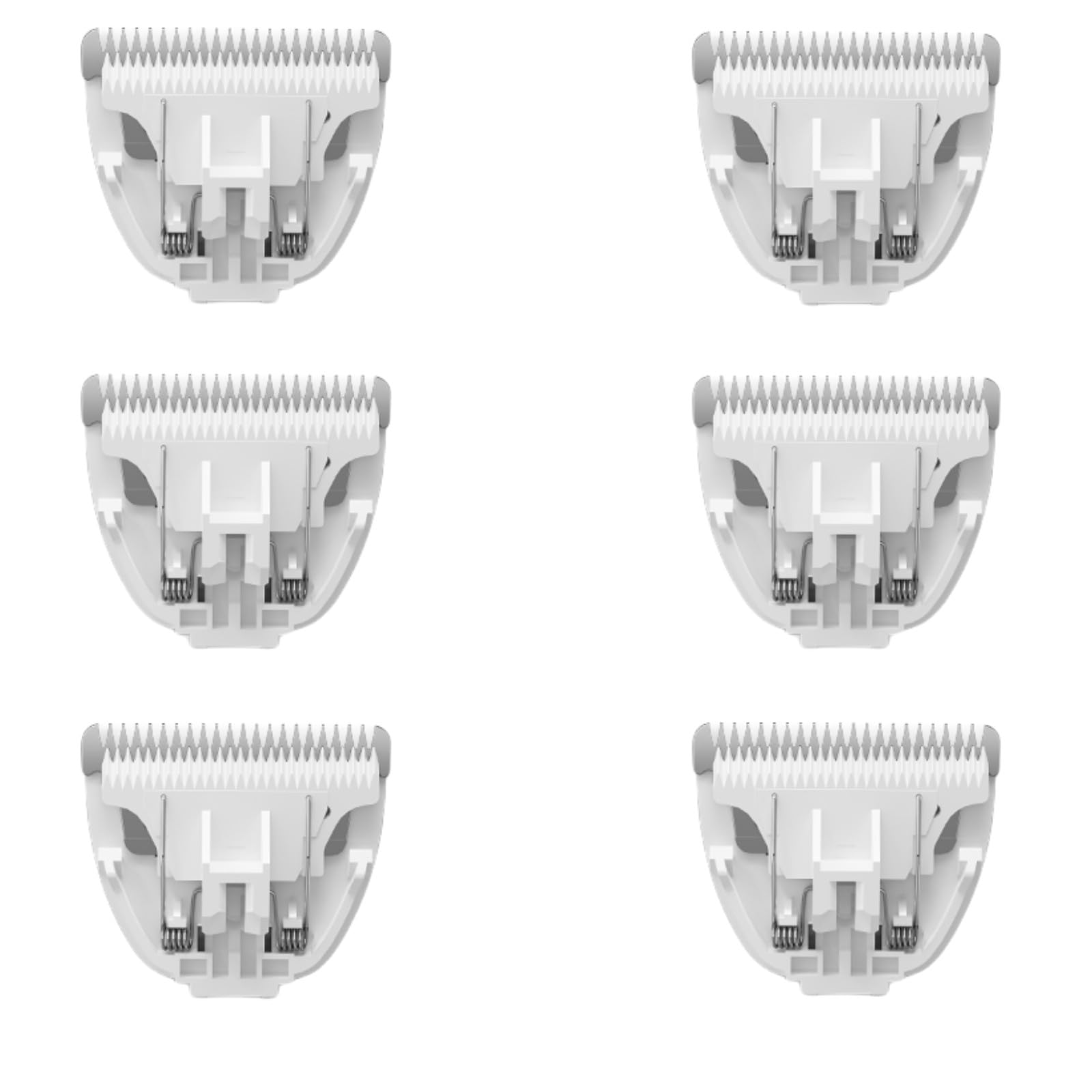 Grimgrow 6 Pack Ceramic Blades Replacement for Dog Grooming Clippers, Detachable Pet Clipper Blades for Dogs,Cats Hair Trimming