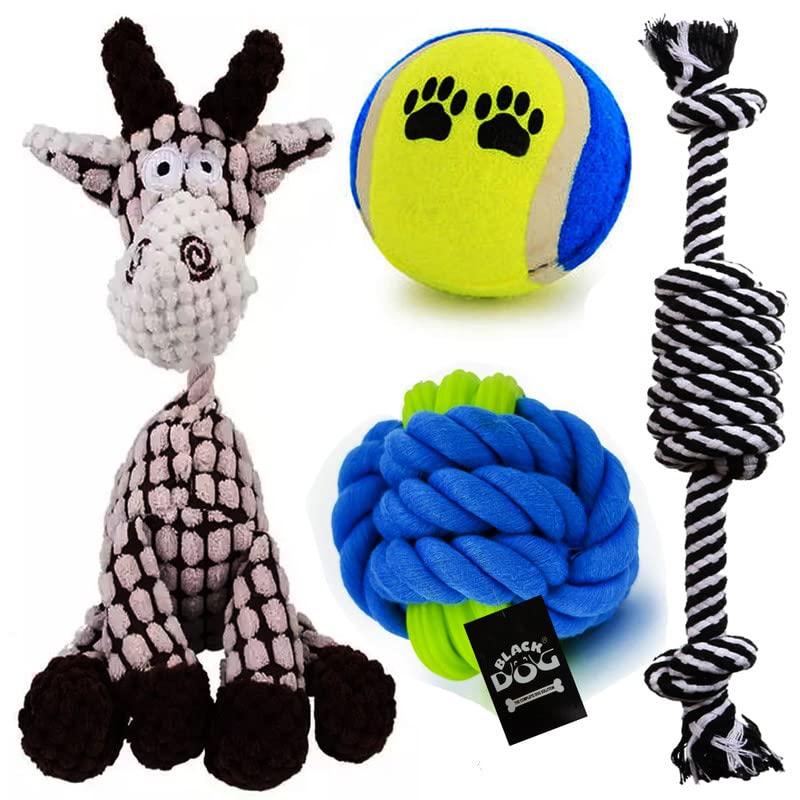 Blackdog Teething Suitable Small And Medium Aggressive Chewers Puppies Toys | Chew Toys | Squeaky Toys | Plus Toys | Ball Toys |