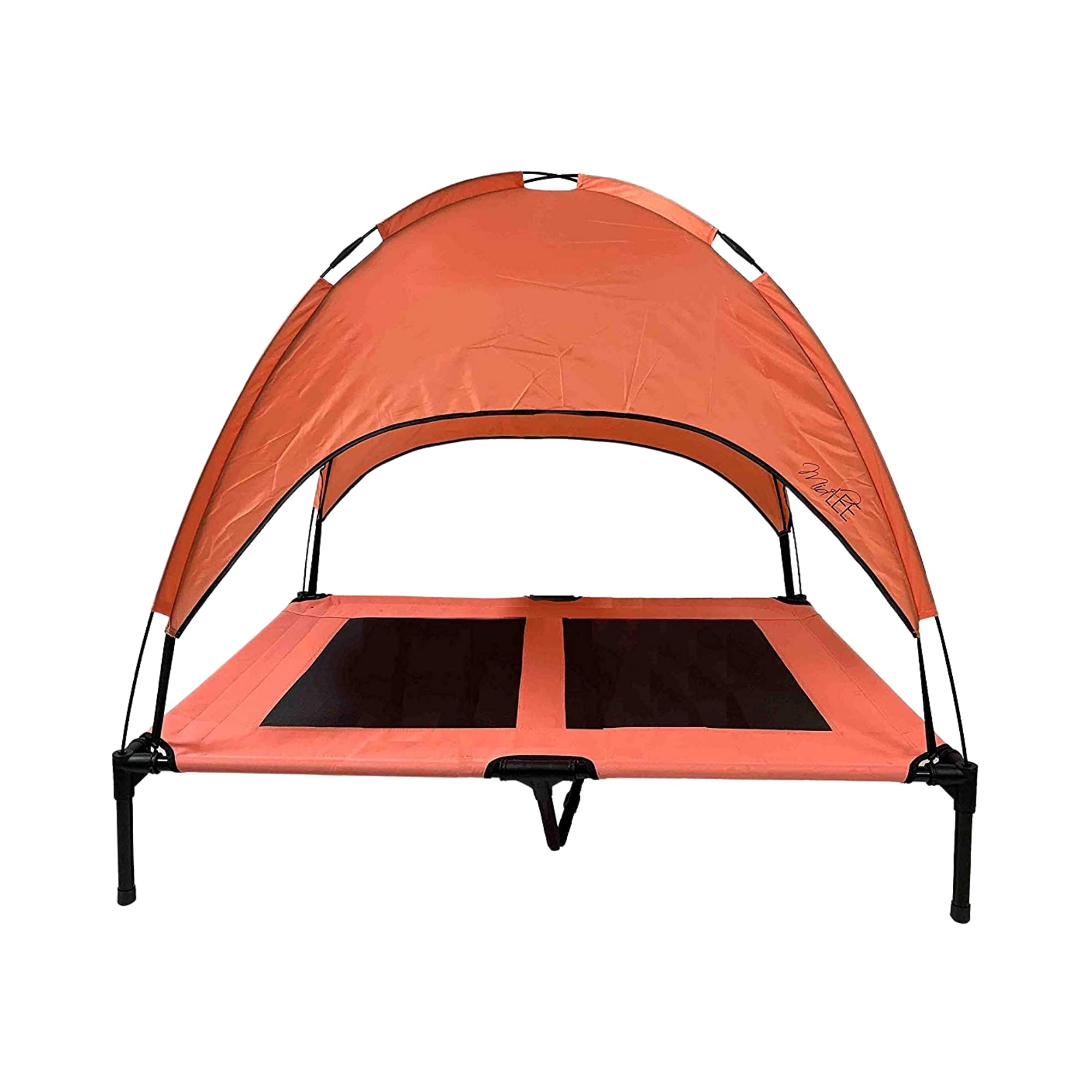 Midlee Salmon Dog Cot With Canopy (30'' X 36'')